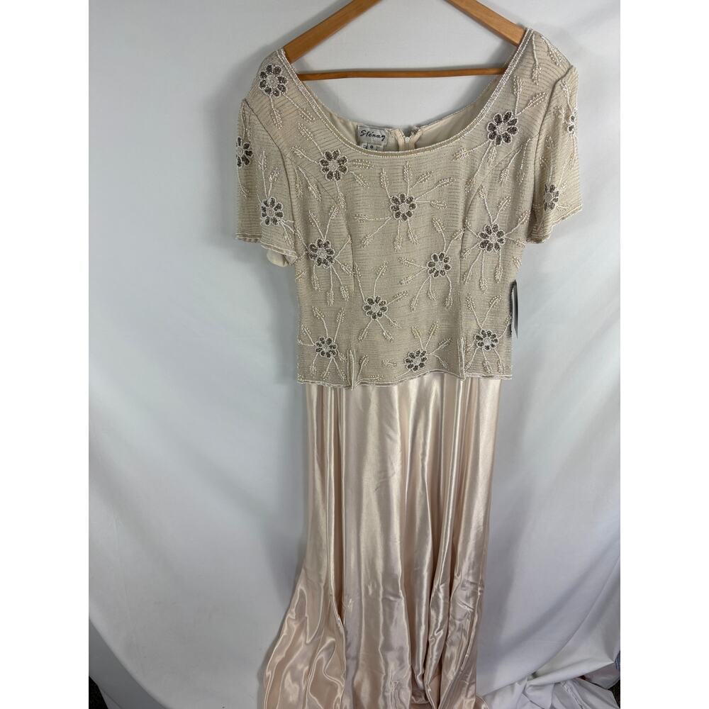 NWT Stenay Vintage Beaded Top Silk Dress Size 8